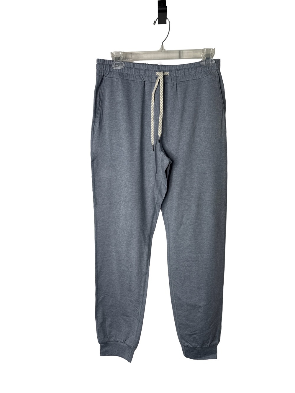 VUORI NWT Womenโs Performance Jogger Long Coastal Heather Fog Blue Pants Pockets